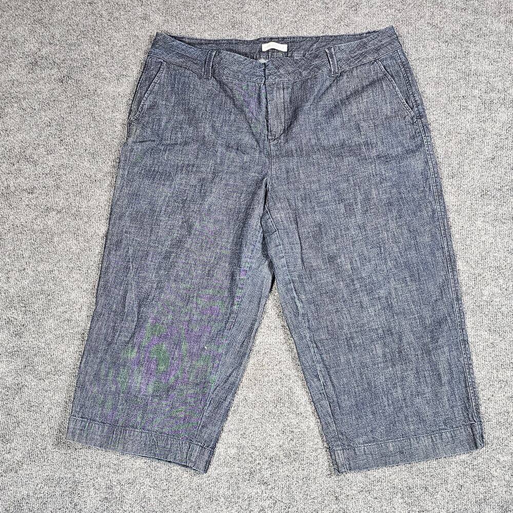 Coldwater Creek Shorts Womens Plus Size 18 Bermuda  Zip Button Jeans